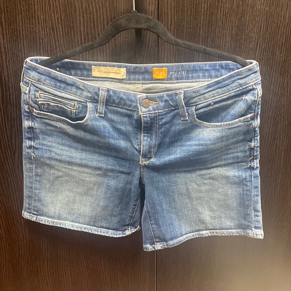 Pilcro Blue Distressed Jean Shorts